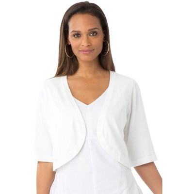 Jessica London Women's Plus Size Curved Hem Shrug