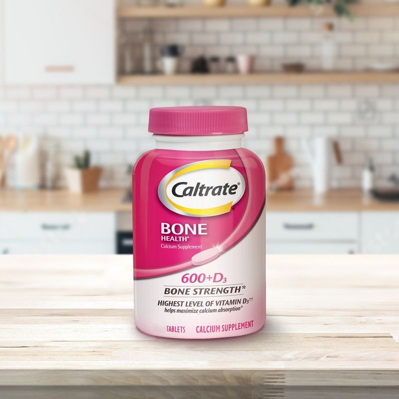 Caltrate Bone Health 600 & D3 Bone Strength Calcium Dietary Supplement Tablets, 3 of 11