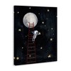 Stupell Industries Astronaut Hanging Stars Outer Space Ladder to Moon Canvas Art, 30" x 40" - 2 of 4