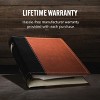 Bellagio-Italia 3-Ring Office Binder - Brown - Leather - 225-Sheet Storage Capacity - 1 Pack - 4 of 4