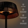 ZACHVO 3 Heat Settings (MAX 1500W) Woven Shade Halogen Outdoor Standing Electric Patio Heater with Tip-Over Safety,Shower-Proof Design,Black - 3 of 4