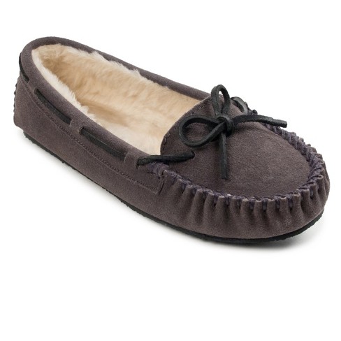 Minnetonka store gray moccasins