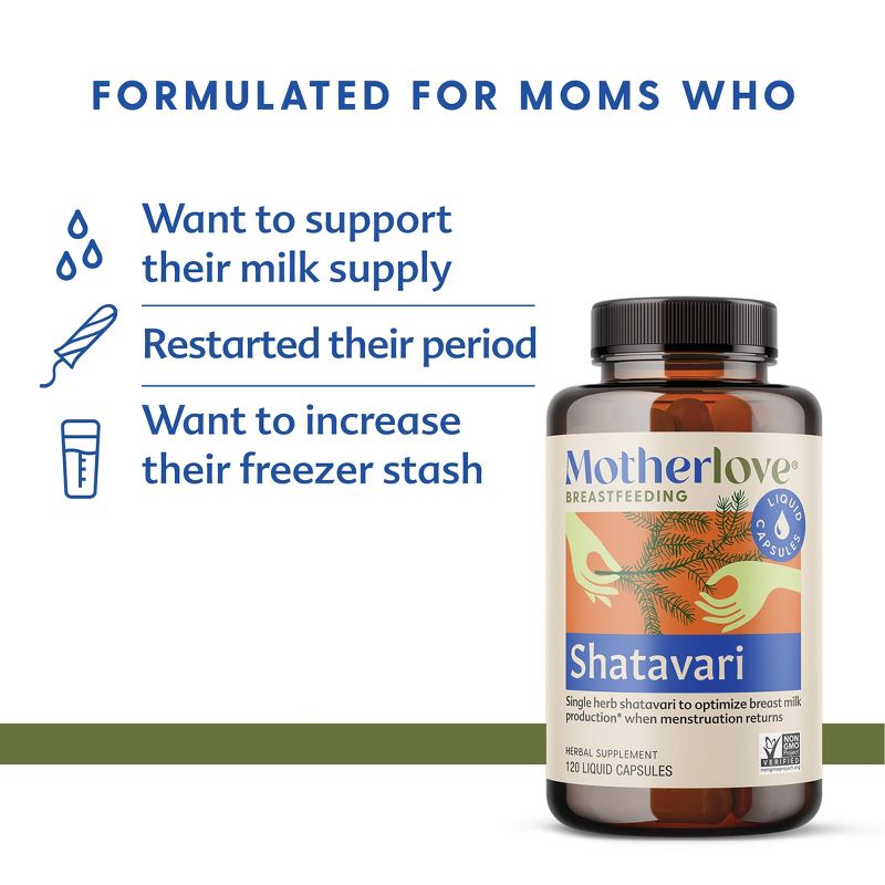 Motherlove Shatavari Vegan Dietary Supplement Capsules - 120ct, 3 of 5