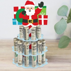 Big Dot of Happiness Very Merry Christmas - DIY Holiday Santa Claus Party Money Holder Gift - Cash Cake - 1 of 4