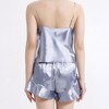 LECHERY Women's Lustrous Silky Shiny Satin Cami & Shorts Set - 3 of 4
