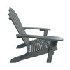 Syemin Wooden Folding Adirondack Chair, Casual Patio Chair with Wood Grain for Patio, Yard, Garden, Gray, 28.35"*30.71"*36.81" - 4 of 4