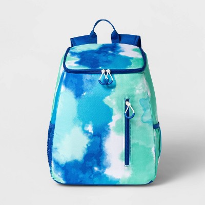  14.4qt Backpack Cooler Tie Dye Blue - Sun Squad™ 