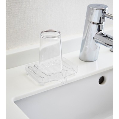 Black Acrylic Self-Draining Soap Tray for Sink Counter