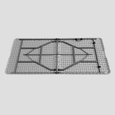 Granite White 6' Folding Table with Powder-Coated Steel Legs