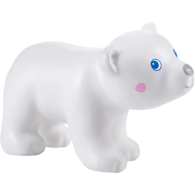 HABA Little Friends Polar Cub - 1.75" Chunky Plastic Zoo Animal Toy Figure