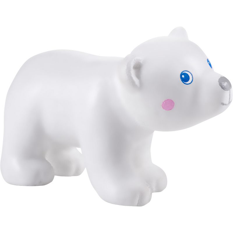 HABA Little Friends Polar Bear Cub - 1.75" Chunky Plastic Zoo Animal Toy Figure, 1 of 5