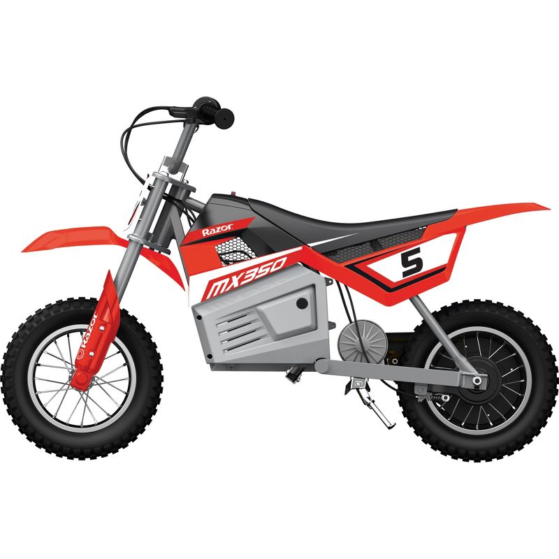 Razor MX350 Dirt Rocket Kids Electric Toy Motocross Motorcycle Dirt Bike, Red, 2 of 7