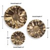 Uttermost Decorative Floral Peonia Outdoor Gold Wall Art Set of 3 - 4 of 4