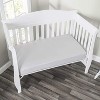Everyday Kids 2 Pack Fitted Crib Sheets for Boys – 100% Cotton Jersey Knit in Navy Blue & Heather Gray – Soft Baby Nursery Bedding - 3 of 4
