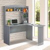 Modern L Shaped Desk With Hutch Gray - Techni Mobili : Target