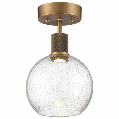 Access Lighting Port Nine 1 - Light Flush Mount in  Antique Brushed Brass