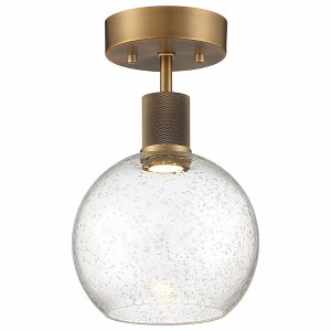 Access Lighting Port Nine 1 - Light Flush Mount in  Antique Brushed Brass - 1 of 4