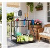ORRD Heavy-Duty 3-Tier Garden Tool Organizer with Hooks, Black Rust-Resistant Metal Storage Rack for Garage & Shed - 2 of 4