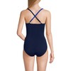 Lands' End Women's Slender Suit V-neck Pleated X-back One Piece Swimsuit Adjustable Straps - 2 of 4