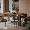 Dining Chairs Set of 2, PU Leather Upholstered Accent Chairs with Metal Tapered Legs,Bentwood Armless Dining Room Chairs-Cuddlewood - 3 of 4