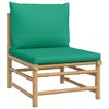 Patio Lounge Set with Green Cushions BamboovidaXL - 4 of 4