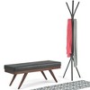 NicBex Modern Mid-Century Tufted Button Ottoman Bench with Wooden Legs,Upholstered Shoe Bench for Living Room,Bedroom,Entryway - 3 of 4