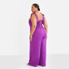 Rebdolls Women's Selma Tie Strap Corset Wide Leg Jumpsuit - 3 of 4