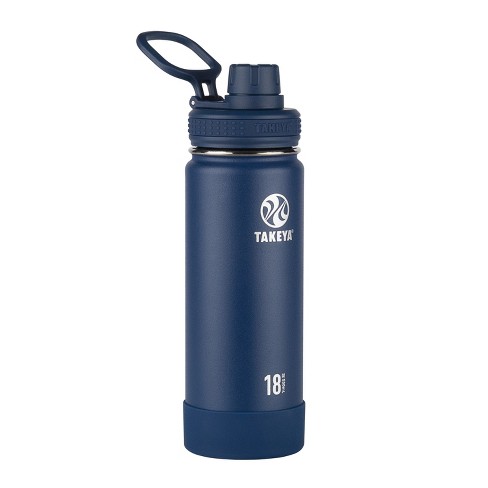 1pc Blue 1700ml Insulated Water Bottle With Tea Strainer For