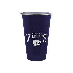 NCAA Kansas State Wildcats Tailgater Tumbler - 22oz: Stainless Steel, Acrylic Lid - 1 of 2
