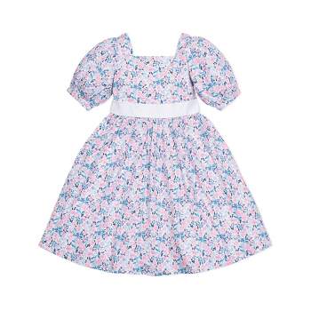 Hope & Henry Girls' Short Sleeve Puff Sleeve Party Dress, Toddler