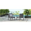 Okak Aluminum Patio Accent Chairs Upholstered Dining Chair for Outdoor Use,Set of 1/2,Modern Lounge Chair for Garden&Backyard - 3 of 4
