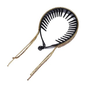 Unique Bargains Women's Classic Rhinestone Hairpin 3.35"x2.36"x0.47" 1 Pc - 1 of 3