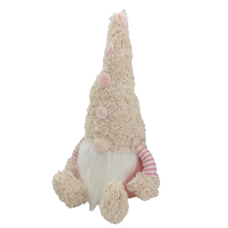 Northlight 18" Pink Striped Sitting Spring Plush Gnome Table Top Figure with Legs, 4 of 6
