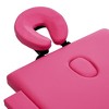 vidaXL Foldable Massage Table 4 Zones Aluminum Pink - 4 of 4