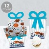 Big Dot of Happiness Go, Fight, Win - Sports - Square Favor Gift Boxes - Baby Shower or Birthday Party Bow Boxes - Set of 12 - 3 of 4