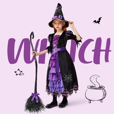 Joyfy Girls' Halloween Costume Witch Costume for Halloween Dress Up Party - 3T