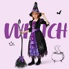 Joyfy Halloween Fairytale Witch Costume for Girls – Deluxe Set with Broom, Hat & Dress (Magic-Themed!) - 3 of 4