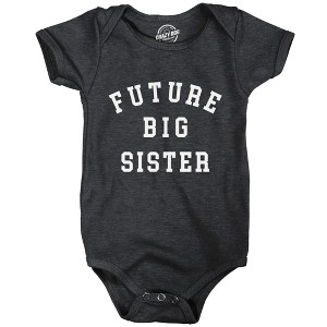 Future Big Sister Baby Bodysuit Funny Sibling New Baby Joke Jumper For Infants - Crazy Dog Baby Bodysuit - 1 of 4