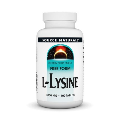 L-Lysine 1000mg by Source Naturals, Inc.  -  100 Tablet