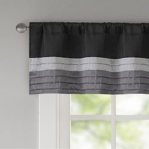 Gracie Mills Nixon Polyoni Pintuck Rod Pocket Window Valance - 1 of 3