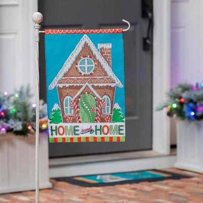 Evergreen Gingerbread Home Sweet Home Applique Garden Flag 12 x 18 Inches Indoor Outdoor Decor
