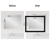 Amanti Art Mirror Makeover Bathroom Mirror Frame Border Kit  - Fully Assembled Peel and Stick Frame - Mirror NOT Included - Avon Black Trim - 4 of 4