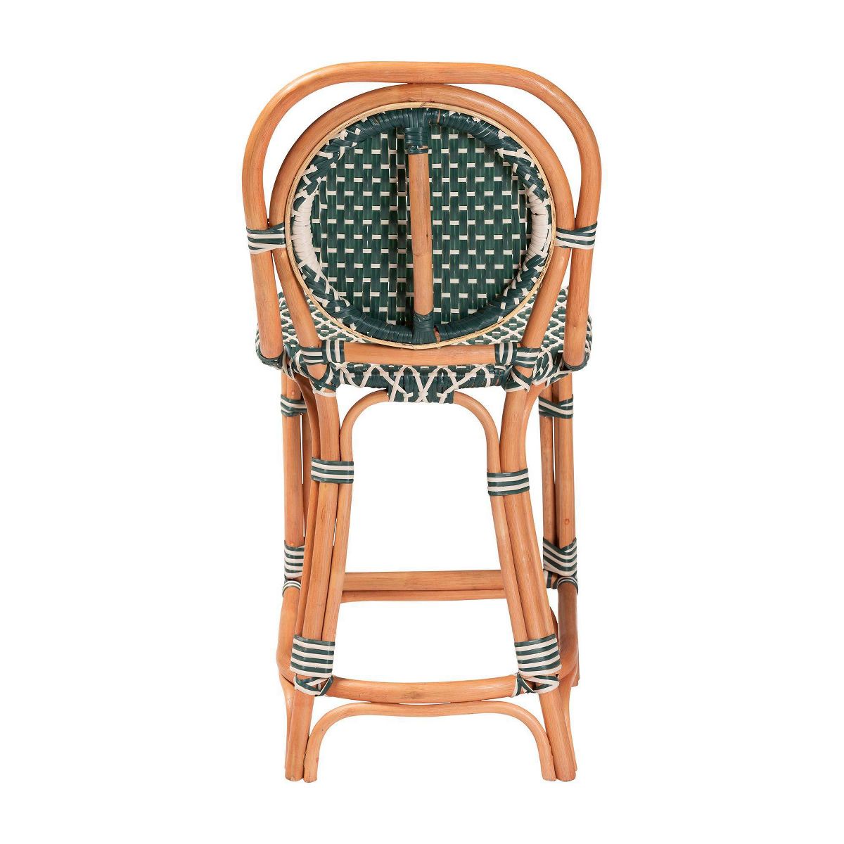 bali & pari Mattie Rattan Bistro Counter Stool with Backrest Natural - thumbnail 4