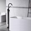 Sumerain Floor Mount Bathtub Faucet Oil Rubbed Bronze Freestanding Tub Filler with Hand Shower - 2 of 4