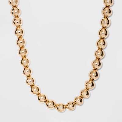 SUGARFIX by BaubleBar Gold Bead Statement Necklace - Gold