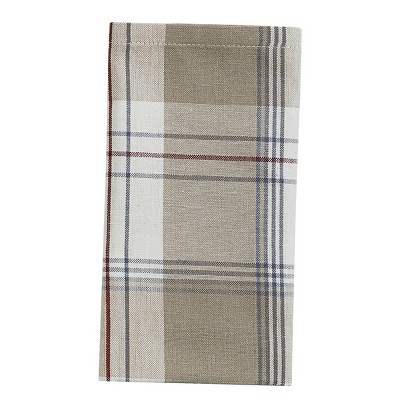 Park Designs Landen Beige Plaid Napkin Set of 4