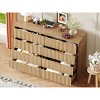 Fluted Dresser for Bedroom, 8 Drawer Double Dresser, Modern Chest of Drawers w/Metal Handles, Wooden Dressers for Living Room Hallway - 3 of 4