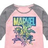 Girls' - Marvel - Avengers Group Rainbow Shirt Tail Raglan Graphic T-shirt - 2 of 3