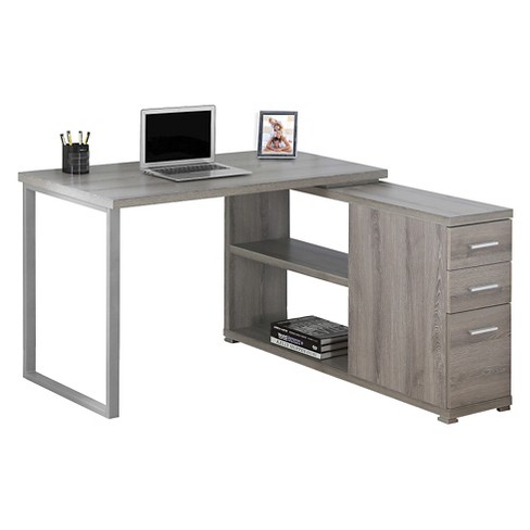 Computer Desk With Facing Corner Dark Taupe Everyroom Target