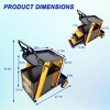 Dolonm Multi-function welder trolley, MIG TIG ARC plasma cutter storage tank with 2 safety chains, portable 4-drawer chest - 4 of 4